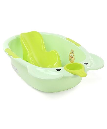Large Size Baby Bath With Bath Rack - Green