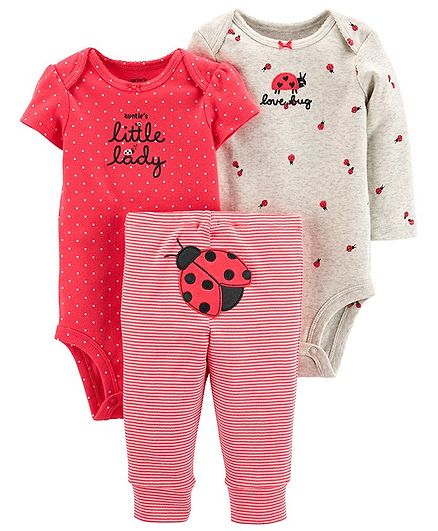 Carter's 3-Piece Ladybug Little Character Set - Pink Red