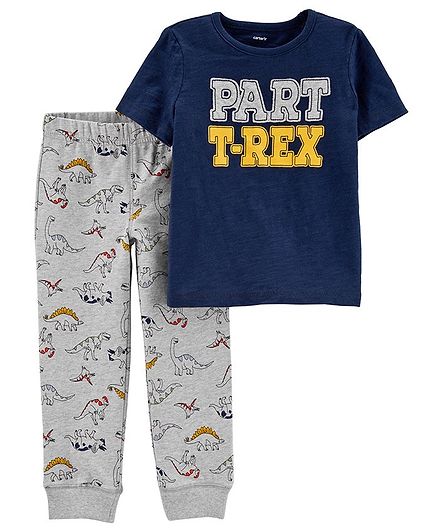 Carter's 2-Piece Part T-Rex Jersey Tee & Dino Jogger Set - Multicolour