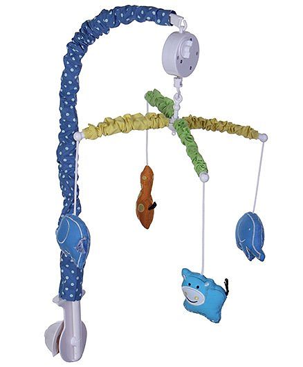 Abracadabra Jungle Animal Cot Mobile Blue