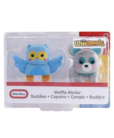 Little Tikes Waffle Blocks Double Figure Pack - Blue & Grey