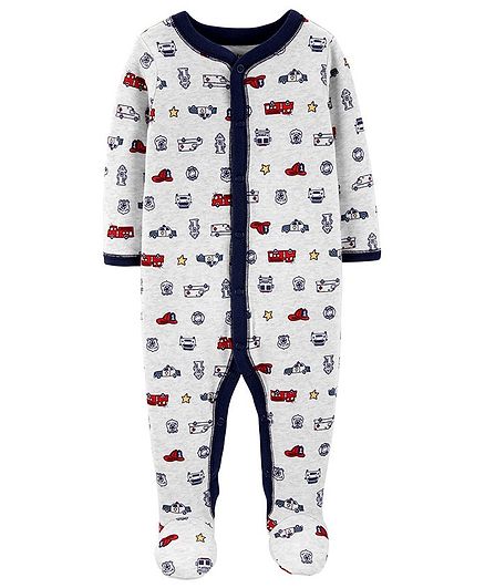 Carter's Hero Snap-Up Cotton Sleep & Play - White