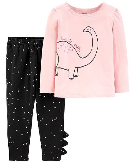 Carter's 2-Piece Dinosaur Tee & Legging Set - Pink