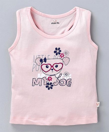 Olio Kids Sleeveless Printed T-Shirt - Pink