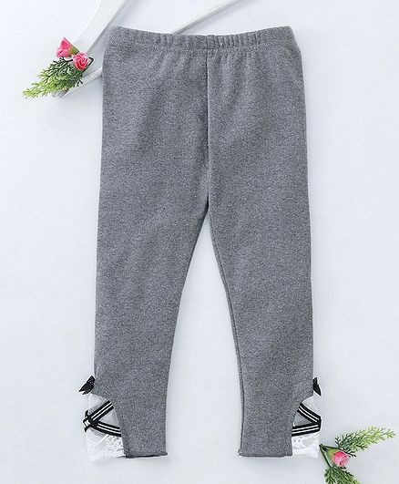 Kookie Kids Full Length Solid Colour Leggings - Grey