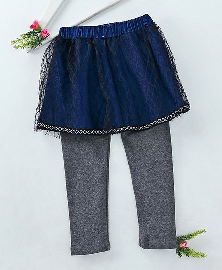 Kookie Kids Full Length Skeggings - Navy Grey