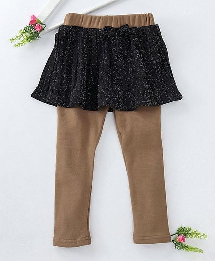 Kookie Kids Full Length Skeggings - Black Brown