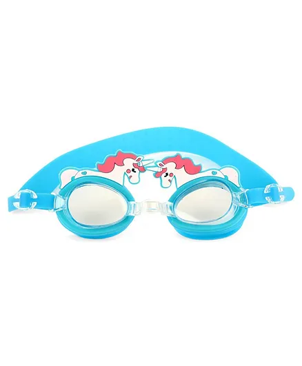 PASSION PETALS Anti-Fog Swimming Goggles Unicorn Design - Blue