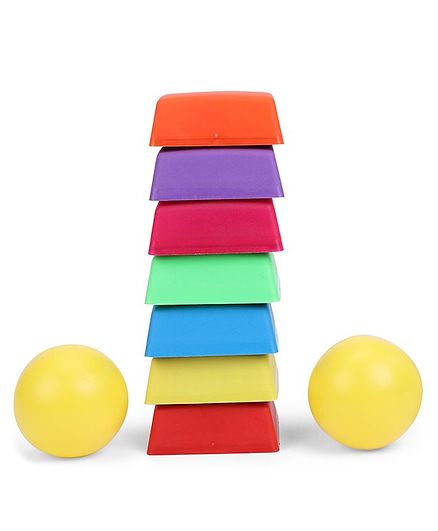 Buddyz Plastic Lagori Tiles Multicolor - 7 Tiles