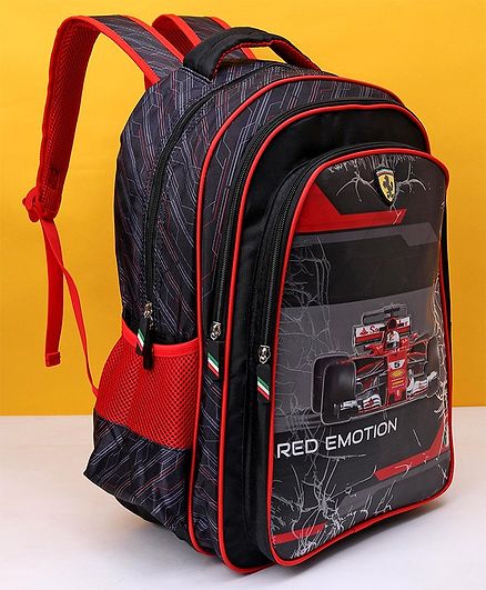 Ferrari Red Motion School Bag Red & Black - 18 Inches
