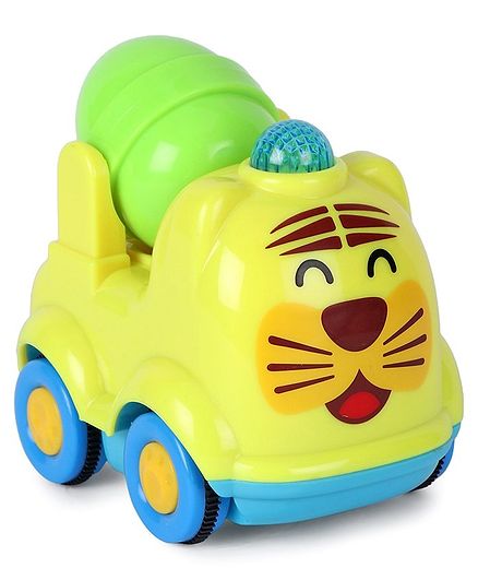 Tiger Face Push & Go Friction Vehicle - Yellow