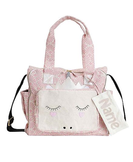 Mi Dulce An'ya Organic Diaper Bag Unicorn Face - Pink