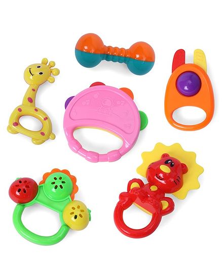 Baby Rattle Toys Pack of 6 - Colour May Vary