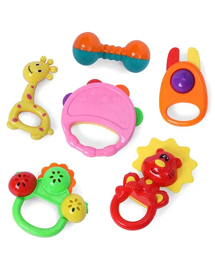 Baby Rattle Toys Pack of 6 - Colour May Vary
