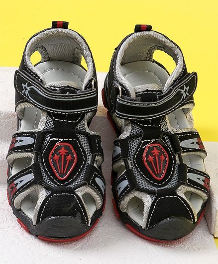 Cute Walk by Babyhug Closed Toe Sandals - Black