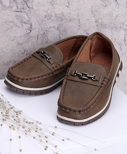 Cute Walk by Babyhug Party Wear Loafers - Brown