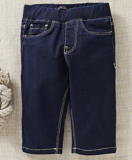 Vitamins Solid Full Length Jeggings - Blue