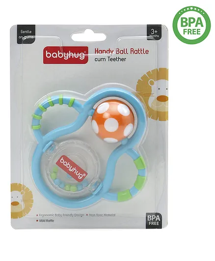 Babyhug Handy Ball Rattle - Blue Orange