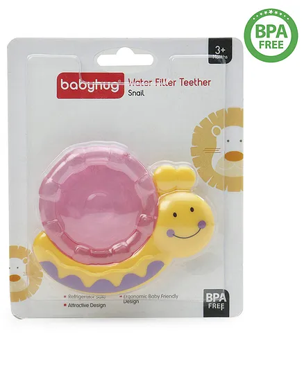 Babyhug Water Filled Teether Snail - Pink