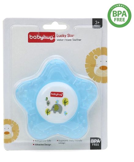 Babyhug Lucky Star Water Filled Teether - Blue