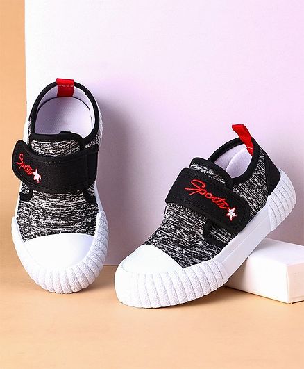Cute Walk by Babyhug Canvas Shoes - Black