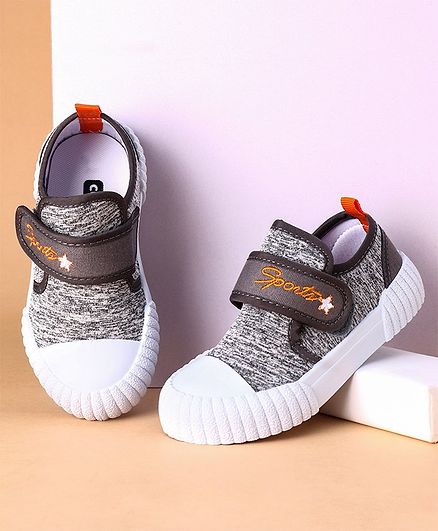 Cute Walk by Babyhug Canvas Shoes - Grey