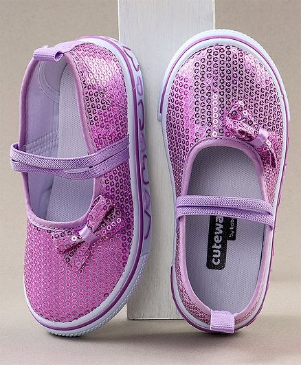 Cute Walk by Babyhug Casual Shoes Sequin Detailing - Purple
