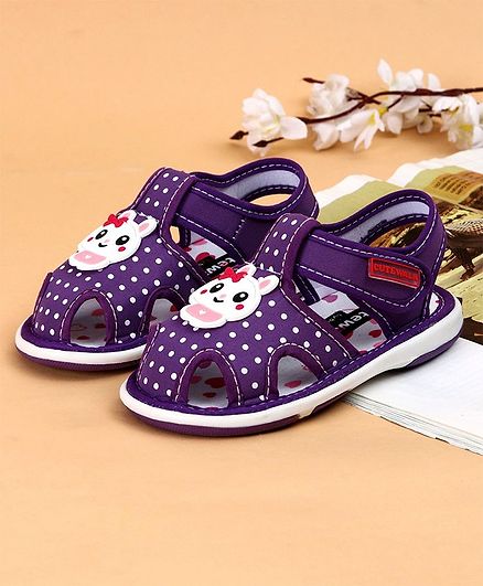 Cute Walk by Babyhug Sandals Bunny Motif - Purple