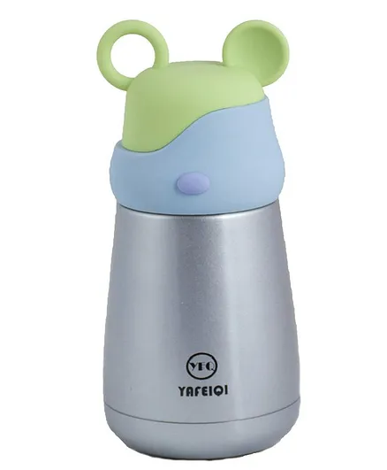 Kidofash Face Detailed Stainless Steel Water Bottle - Green