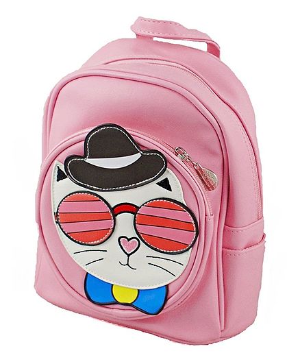 Kidofash Cat Face Patch School Bag - Pink