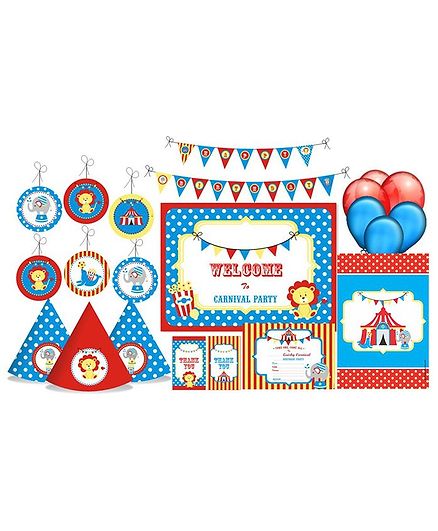 Prettyurparty Carnival Themed Party Decorations Set - Blue