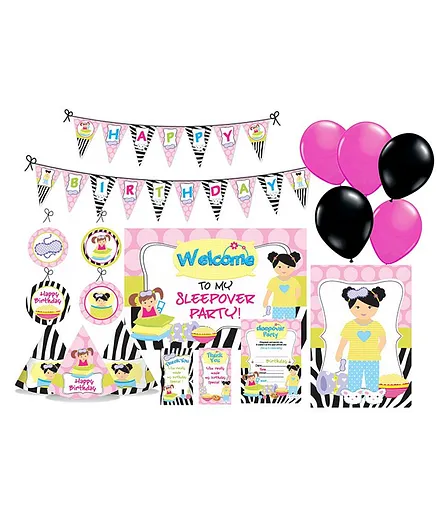 Prettyurparty Slumber Party Decorations Package - Pink