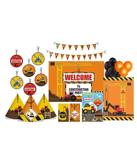 Prettyurparty Construction Party Decorations Pack of 90 - Multicolor