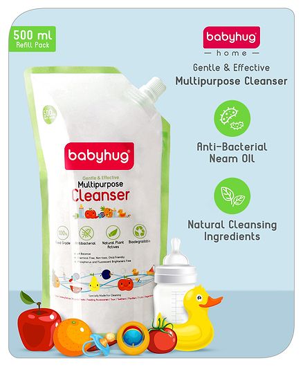 Babyhug Feeding Bottle Accessories & Vegetables Liquid Cleanser Refill Pack - 500 ml