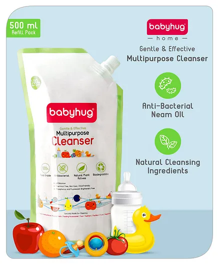 Babyhug Feeding Bottle Accessories & Vegetables Liquid Cleanser Refill Pack - 500 ml