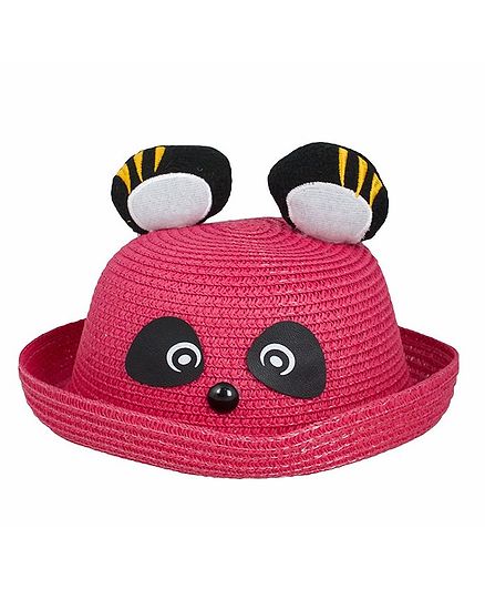 Kidofash Panda Design Hat - Dark Pink