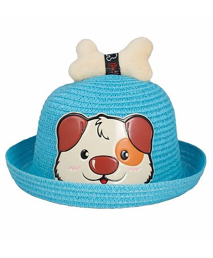 Kidofash Dog Face Patched Hat - Blue