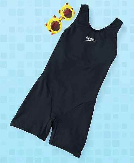 Speedo Sleeveless Legged Swim Suit - Black