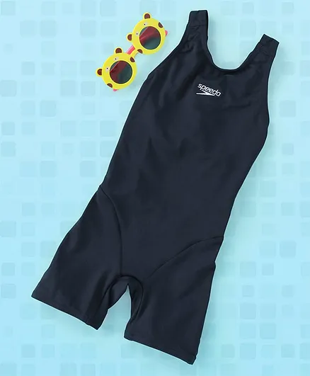 Speedo Sleeveless Legged Swim Suit - Navy Blue
