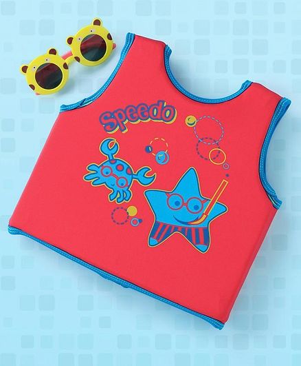Speedo Sleeveless Swimming Vest Star Fish Print - Red