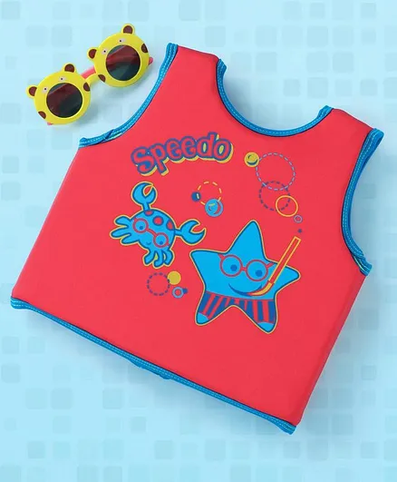Speedo Sleeveless Swimming Vest Star Fish Print - Red