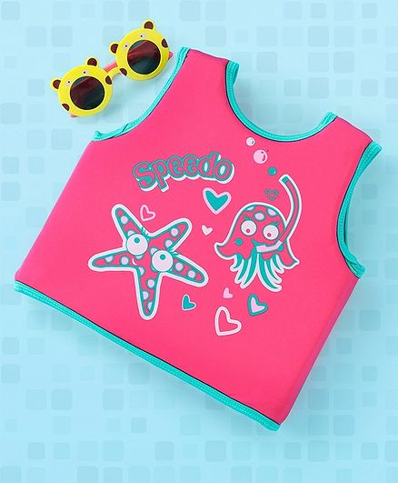 Speedo Sleeveless Swimming Vest Star Fish Print - Pink