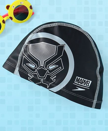 Speedo Swimming Cap Black Panther Print - Black