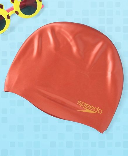 Speedo Silicone Moulded Junior Swim Cap - Orange