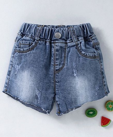Kookie Kids Distressed Shorts - Blue