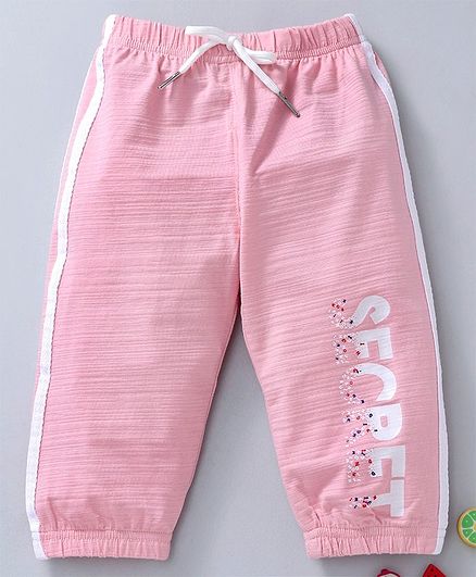 Meng Wa Full Length Lounge Pant Text - Pink