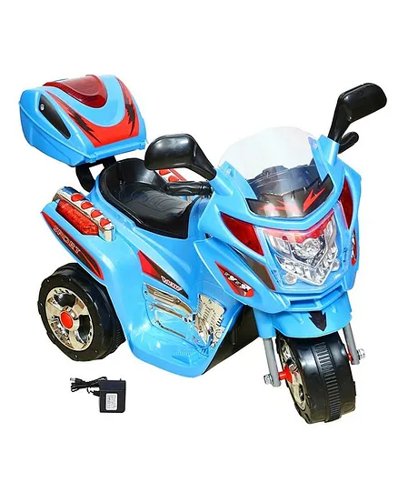 Wheel Power Battery Operated Ride On Bike - Blue