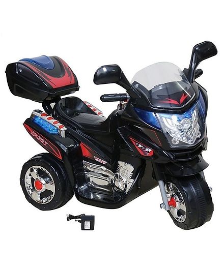 Wheel Power Battery Operated Ride On Bike - Black