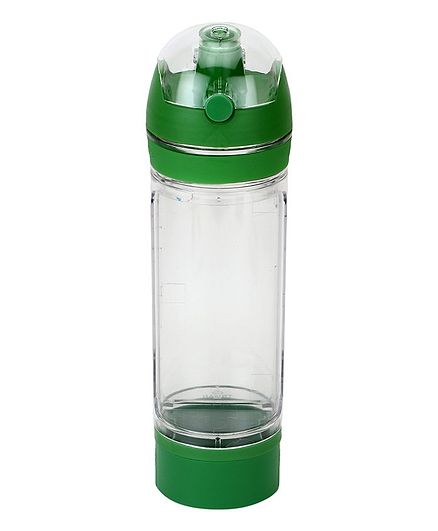 Passion Petals Water Bottle With Flip Open Cap Green - 500 ml