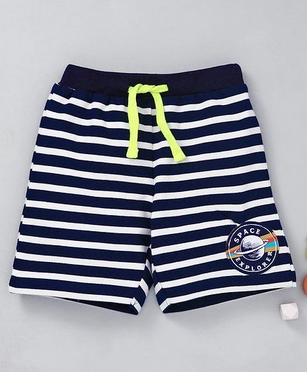 Babyhug Mid Thigh Length Shorts - Navy Blue